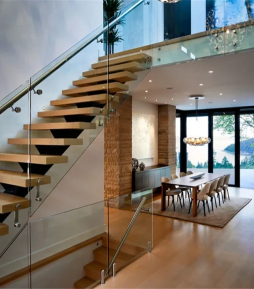 Modern-Glass-Railing-Designs-Wood-Straight-Staircase